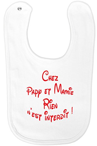 Boutique KKO Bavoir rigolo Chez Papy et Mamie rien n'est interdit