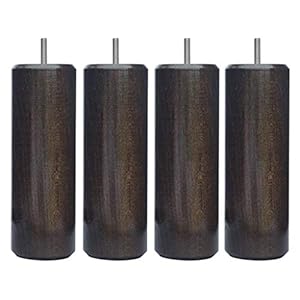 Margot Chamäleon cilinderset met 4 poten voor lattenbodem, hout, 7 x 7 x 20 cm, hout, wengé, 7 x 7 x 20 cm