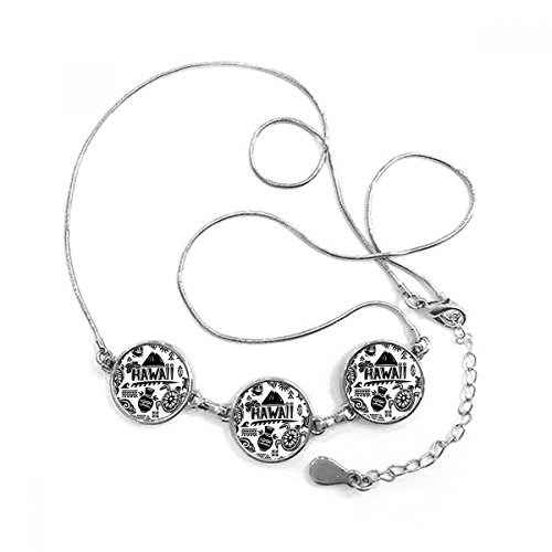 Pendentif îles hawaïennes silhouette collier léger anti-allergie peau sensible