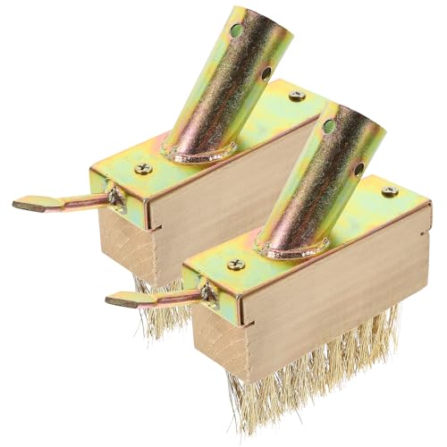 Happyyami 2PCS Weeding Wire Brush Tools Patio Brush Head Set Replacement Gardening Weeding Tool Remover for Outdoor Patio, Paving, Sideway, Garden Path and Driveway