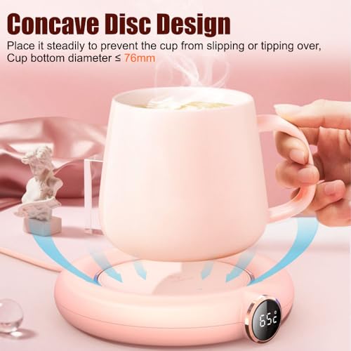 Tassenwärmer, Elektrischer Kaffeewärmer mit 3 Temperatureinstellungen und 8h Abschaltautomatik, Intelligenter USB-Getränkewärmer für Kaffee Tee Wasser Milch Kakao