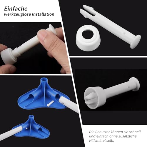 KLINNA 12er Set Verbindungsstifte mit Dichtungen, 7cm/2.76in Stift Splint Pin Ersatzteile Set für Intex & Bestway Pool, Joint Pins & Seals für Frame&Round Metallrahmen Pools – Bild 5