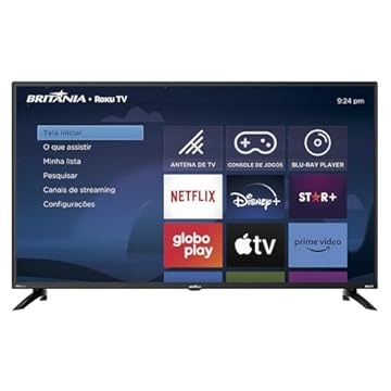 Smart TV 42” Britânia Roku TV Dolby Audio BTV42G6FR2CP