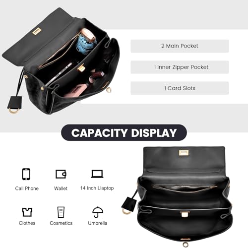 Image of hedexe Genuine Leather Tote Bag for Women: Soft Cowhide Shoulder Handbags for Ladies - Satchel Purse for Travel Work(Large)