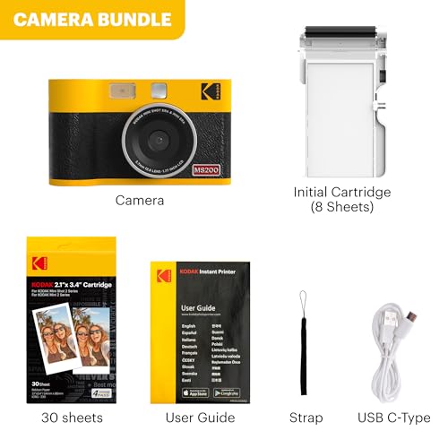 Image of Kodak Mini Shot 2 ERA 4PASS 2-in-1 Instant Camera and Photo Printer (2.1x3.4) (Camera + 68 Sheets)