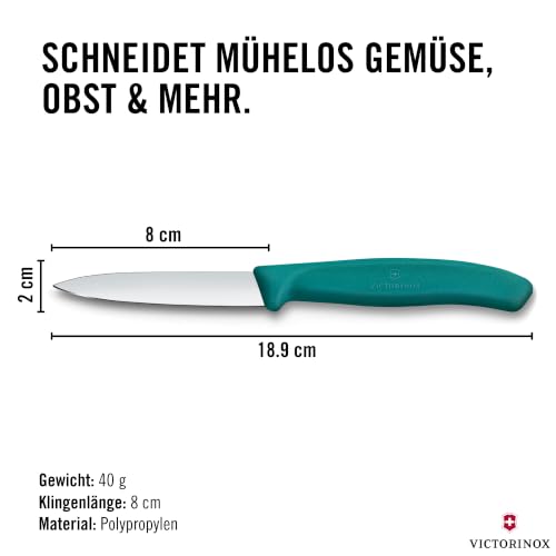 Victorinox Swiss Classic Schäl- und Gemüsemesser-Set, 2tlg, 8 cm, Grün – Ansicht 3