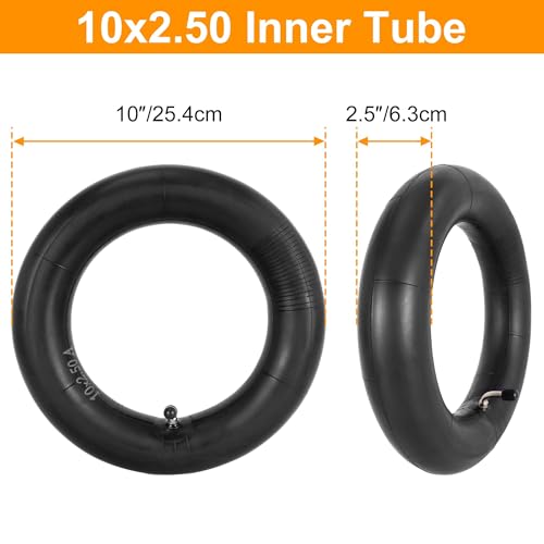 Image of 2Set 10x2.50 Escooter Inner Tube Thickened 10 inch Scooter tube with Repair Kit