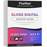 8.5x11 Gloss Digital Paper, Perfect for Color Laser Printing, Design Proposals, Flyers, Brochure, 8.5 x 11” Letter Size, 100lb Text (40lb Bond) 96 Bright, Acid Free, Glossy Coated Finish | 400 Sheets