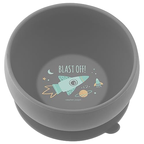 Stephen Joseph, Silicone Baby Bowls, Suction Bowl, Stay Put Suction Bowl, First Stage Self Feeding, Space