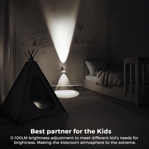 Image of L LOHAS LED Night Light Projector, Night Lights Plug into Wall, Dusk to Dawn Sensor, Rotating White Nightlight for Kids, Daylight Ambient Lighting for Bathroom, Gaming Room,2 Pack