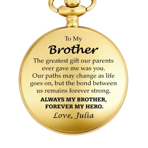 To My Brother, Forever My Hero Pocket Watch, Gift For