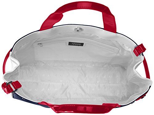 Giorgio Armani borsa shopping vernice Blu