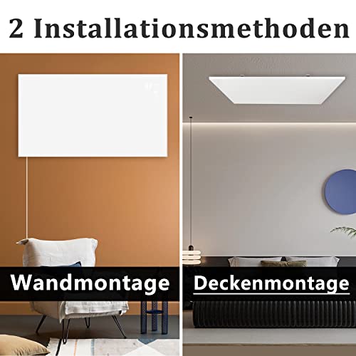 Mursche Infrarotheizung energiesparend infrarot Elektroheizung- Wandheizung 720W elektrische Heizung Deckenmontage Infrarotheizkörper Timer Heizgerät mit Fernbedienung & APP Control Elektroheizkörper-2