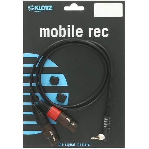 Klotz AY8A0200 Câble adaptateur mini-jack coudé vers 2 prises XLR femelles 2 m