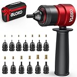 VLOXO Rivet Nut Drill Adapter for Electric Drill, Upgraded Rivet Gun Kit with 13 Different Iron Heads and 245Pcs Rivnuts Professional Rivet Nut Tool Kits Include Case