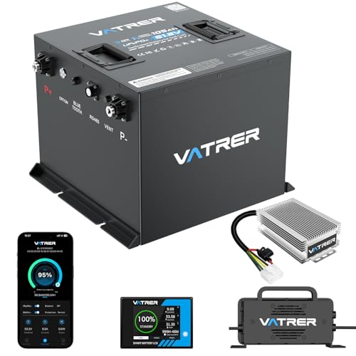Vatrer 48V 105Ah LiFePO4 Golf Cart Battery