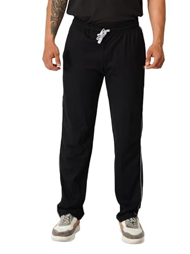 Men's Cotton Regular fit Solid Piping Lower with Side Pockets