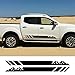 TGRFDE 2 Pezzi Adesivi per Auto off Road Mountain Styling Porta Gonna Laterale Strisce Vinile Accessori per carrozzeria Auto Decalcomanie, per Nissan Navara NP300   Nero Lucido