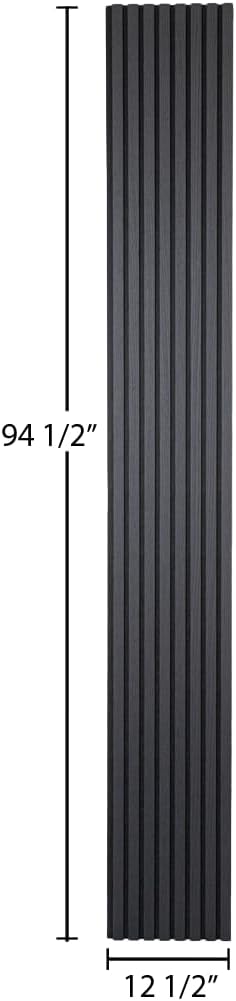 Tambour Touch Matte Black Oak Acoustic Panel, Varnished 1" Wide Slats - Harmony Series - Sold 2 Panels Per Carton for Sound Absorption, Ideal for Home Theaters, Offices, and Studios