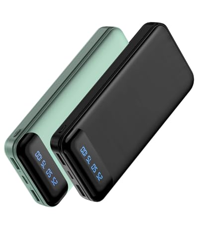 Icmilk Batería externa de 16000 mAh, paquete de 2, carga rápida de teléfono portátil con USB C PD15W