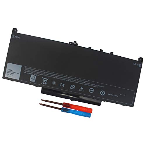 J60J5 Laptop Battery for Dell Latitude E7270 E7470 Series Notebook P26S001 P61G001 R1V85 451-BBSX 451-BBSY 451-BBSU MC34Y 242WD PDNM2 0MC34Y 7.6V 55WH