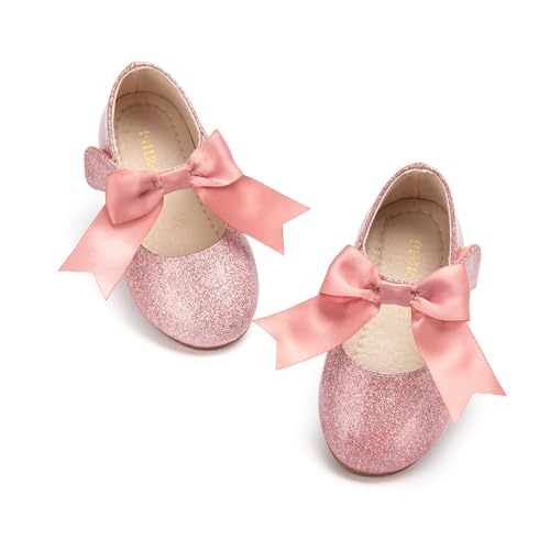 Image of PHIRAMIN Tollder Girl Dress Shoes - Little Girl Ballet Flats for Wedding Party