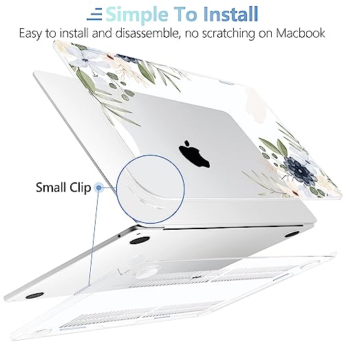 Image of MEEgoodo for M5 /M4 /M3 /M2 MacBook Air 15 inch Case 2026 2025 2024 2023, Case Fit Model (A3448 /A3241 /A3114 /A2941) for MacBook Air 15.3 inch, Vintage Floral