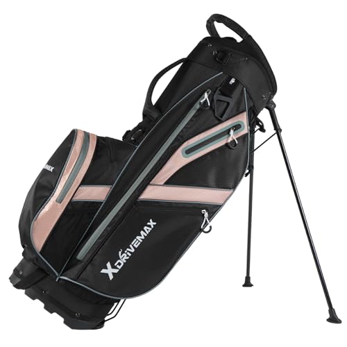 Golf Stand Bag, Lightweight Golf Bag with 8-Way Top Dividers, Gol...