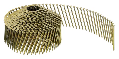 HiKOKI(ハイコーキ) 針金連結釘 全長45mm×軸径2.1mm ロール 連結釘 釘打機用 木材用 400本×40巻 黄コート 凸巻 VS2145MU