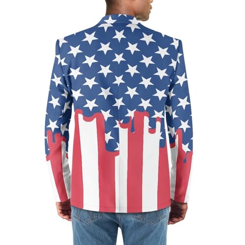 Men's Casual Blazer Long Sleeve Suit Jackets Coats Casual Lightweight One Button Business Jacket with 2 Pocket4