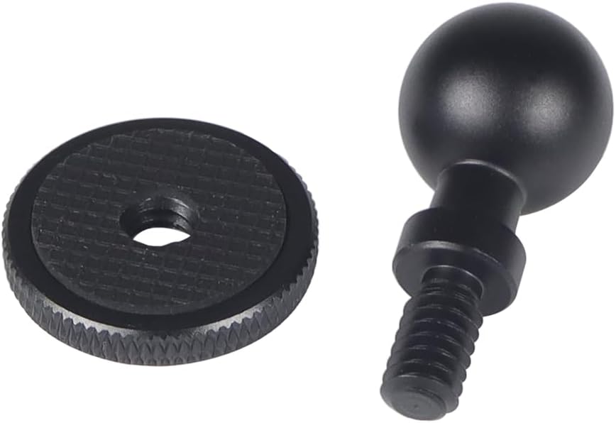 13mm/ 17mm Ball Head Mount to 1/4" Screw Adapter for Hero Action Camera Phone Stand Holder Bracket Accessories (13 mm)