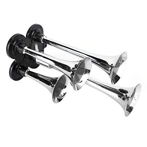 MasYosh Bocina de Aire de 12 V, Alarma de Coche de Camión de Tren Ruidosa de 130 DB con Material Antioxidante, para Vehículos Campistas Todoterreno Recreativos