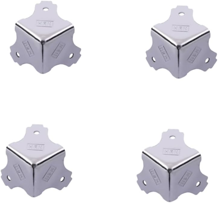 Gadpiparty 4pcs Metal Corner Protector for Tool Cabinets Jewelry Cases and Desks Corner Guard Accessories for Furniture and Home Use