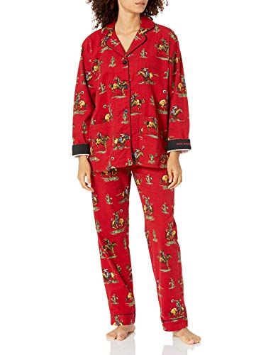 PJ Salvage Women's Loungewear Flannels Pajama Pj Set, Brick, S