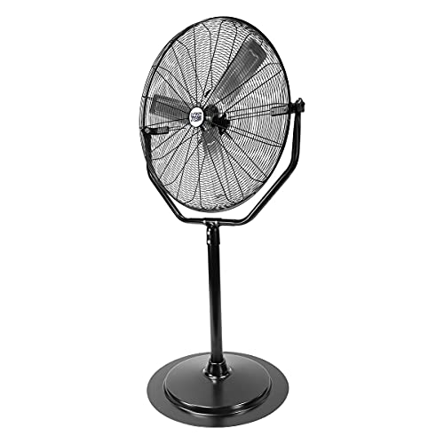 Maxx Air Industrial 30" Pedestal Fan, Powerful Heavy Duty, Commercial Fan for Warehouses, Factories, and Large Spaces, Adjustable Height, Durable Construction, High Velocity Air Circulation