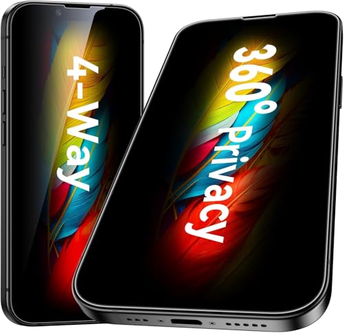 Image of MACLEN Anti-Spy 4-Way 360 True Privacy Tempered Glass Militry-Grade Protector for iPhone 14 Plus,Case Friendly, 9H Hardness, Easy Installation