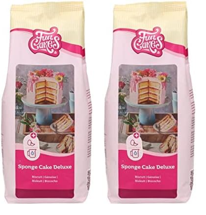 FunCakes Preparado para Bizcocho Deluxe: Fácil de Usar, Bizcocho Maravillosamente Ligero, Perfecto para Decoración de Pasteles, Calidad de Pastelería, Base para Pasteles, Halal. 1 Kg. 1000 g