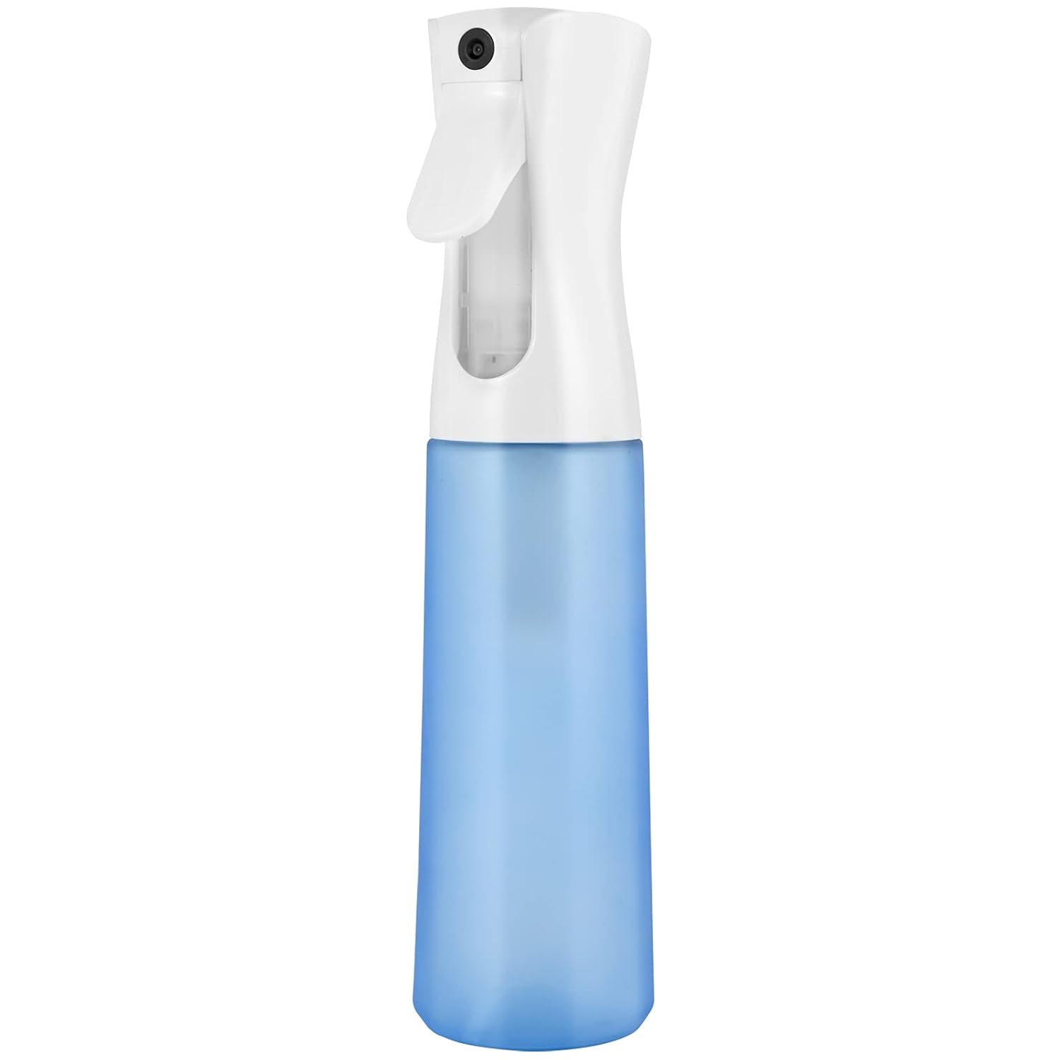 Hair Spray Water Bottle Mister - Fine Mist Continuous Bottles Pressurized Empty Sprayer for Barber Curly Hair Styling Face Plant Cleaning Solutions, Clear, 10oz/300ml (Blue)