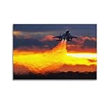F-15 Jet Fighter mit Feuerkraft, Flugzeug, Sonnenuntergang, Militär-Poster, Kunst, Leinwand-Dekor, Wanddruck, Foto, Zuhause, moderne Dekoration, 60 x 90 cm