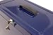 Caja archivadora de metal, tamaño folio, color azul -