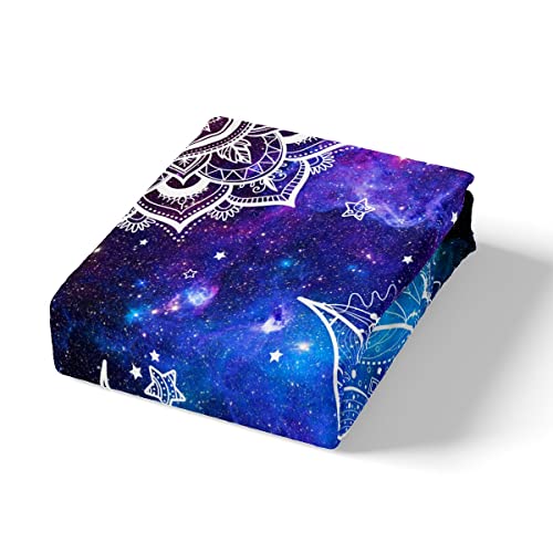 Dream Catcher Duvet Cover Twin Size Starry Galaxy Universe Comforter Cover Tribal Style Feather Bedding Set 2Pcs For Kids Girls Boys Home Decor Fantasy Exotic Mandala Quilt Cover,1 Pillowcase #TOP3