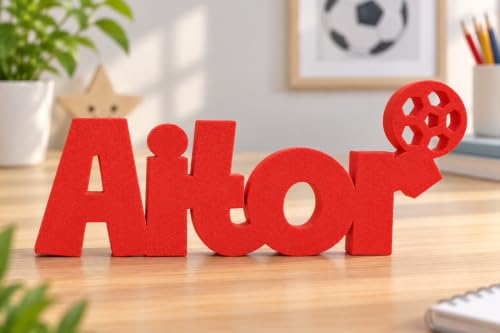 Edurait Nombre Personalizado 3d Letras Decorativas En Pla Premium Elige Tamaño, Color, Tipo De Letra Y Motivos Regalo Original Infantil O Decoración Para Habitaciones Y Cumpleaños