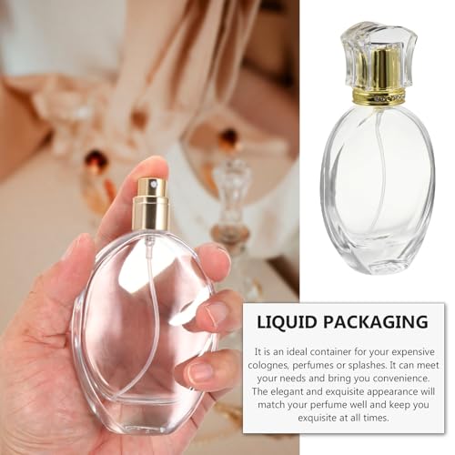 Botella de perfume de vidrio transparente para rellenar esencias 4