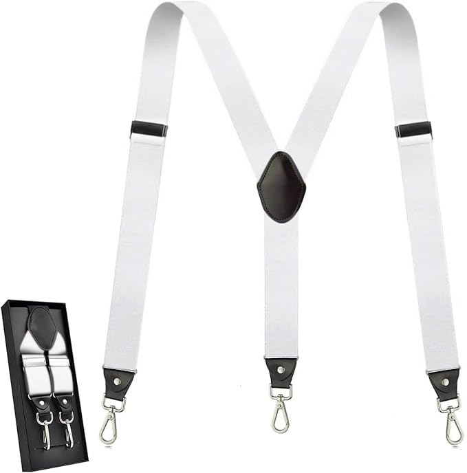 Image of Suspenders for Men, Adjustable Suspenders with Elastic Straps Y-Back Construction Heavy Duty for Work
