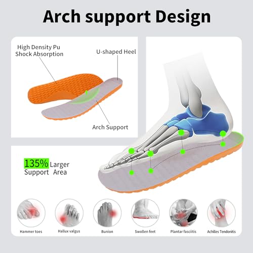 Womens Wide Toe Box Walking Shoes Arch Support Orthotic Plantar Fasciitis Pain Relief Athletic Gym Workout Tennis Sneakers for Woman3