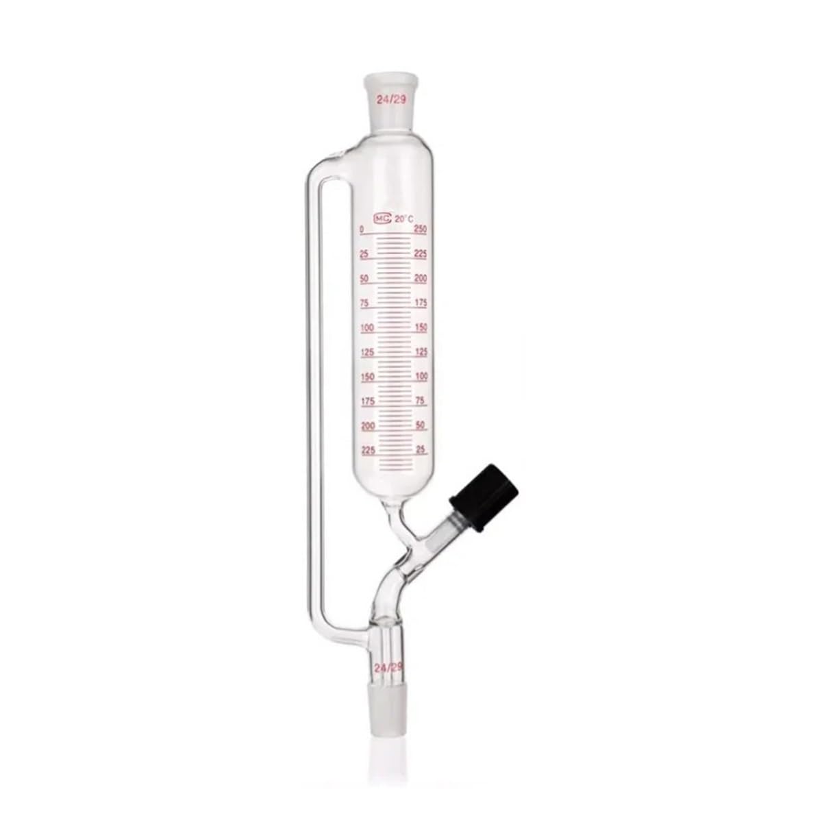 Szkło laboratoryjne Standardowe cylindryczne lejki kroplowe ze stałym ciśnieniem ze stałą precyzyjną regulacją ciśnienia(typ B 50 ml)