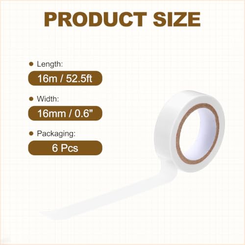 MECCANIXITY 6 Pcs Drum Stick Tape, 0.6in x 14.6 Yard Drumstick Wrap Tape Heat Shrink Wrap Anti-Slip for Drum Grip miniatura 2