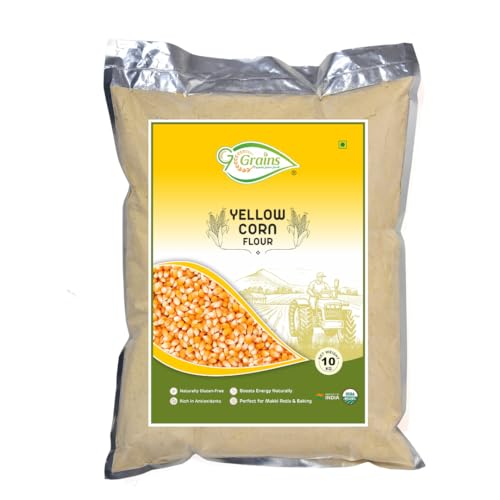Image of Yellow Corn Flour (10kgs)| Maize Flour | Yellow Corn ka Atta | Makai ka Atta | Stone-Grinding | For Eating And Cookings |Produce of India from Organic Farms By G7 Grains