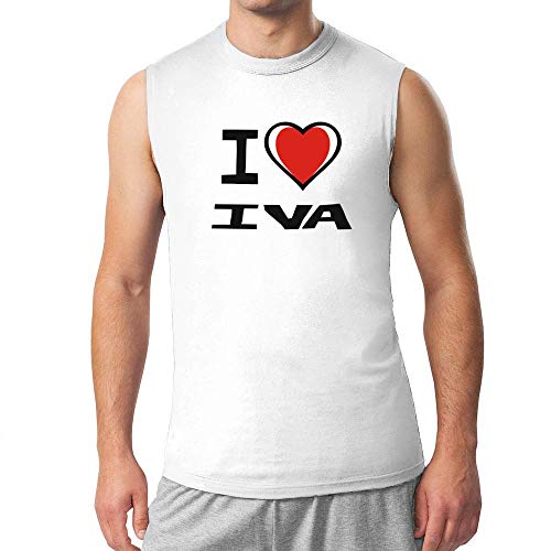 Idakoos I Love Iva Bicolor Heart Camiseta sin mangas - blanco - Medium