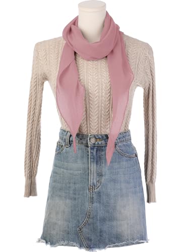 Women Plain Large Scarves, Solid Rhombus Wrinkle Neck Scarf Beach Gauze Wrap Shawl for Men Women2